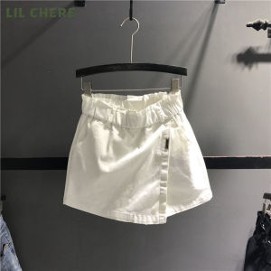LIL CHERE High Waisted Shorts for Women Plus Size Elastic Short Hip A Skirt