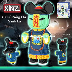 Bộ Lắp Ráp Gấu Bearbrick Đeo Tai Nghe Gấu Cương Thi Gấu Đạo Sỹ Tặng Kèm Búa Hãng Xinz Hàng Loại 1 Miếng Ghép Chắc Chắn Đầy Đủ - Tiệm Nhà Sóc 2023