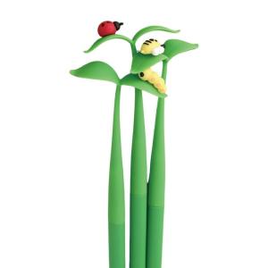 3 Pieces 0.5mm Gel Ink Pen Cartoon Insect Neutral Pen Swing Gel Pen Creative Silicone Gift Pen School Supplies