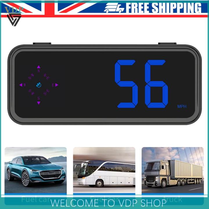 Mini LED Digital Speedometer GPS Car HUD Head Up Display MPH/KMH ...