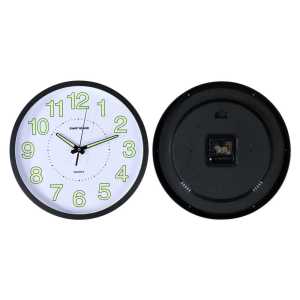 Jam Dinding Bulat Bersinar Menyala dalam Gelap Quartz Luminous Glow in The Dark 30cm | Jam dinding rumah kamar tidur ruang tamu kantor ruangan kerja | Taffhome