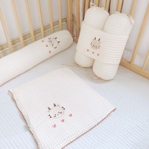 Chăn điều hòa chăn lưới Monona vải waffle mẫu mới chống ngạt và kháng khuẩn cho bé BabyUS