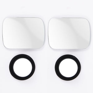 Car Auxiliary Blind Spot Mirror Interior Convex Rearview Mirror 360 Degree Wide Angle Adjustable Parking Rimless Mirrors