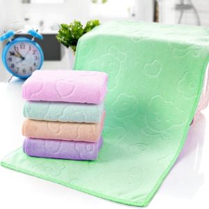 Handuk Mandi Kecil Anak Microfiber 60x30cm Motif Embos Bear Bahan Lembut Nylon Bath Towel Perlengkapan Mandi Import - H31 - 88 Blanket Store