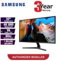 Samsung U32J590UQE 32" 4K UHD VA 60Hz 4ms FreeSync LED Monitor with 1 Billion Colours (LU32J590UQEXXM). 