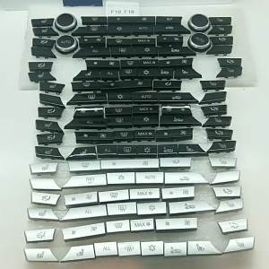 Car Air Conditioner Button Cover Key Audio Switch Caps Replacement For BMW 5 7 Series X5 X6 F10 F18 F01 F02 520 523 525 530 730