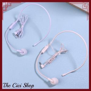 [The Cici Shop] 1Pcs Wired 3.5mm Plug Guide Lecture Speech Headset Mic Portable Head-mounted Headset Microphone For Teaching Meeting