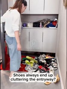 🇸🇬 Ready Stock Dustproof Shoe Rack Large Capacity Adjustable Shoe Cabinet Storage Organizer Rack