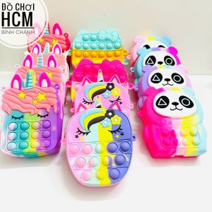[LOẠI LỚN - ĐẸP] Đồ chơi túi đeo Pop it túi đeo chéo trẻ em giúp giải tỏa căng thẳng giảm stress trò chơi fidget