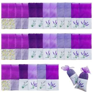 30PCS Refillable Sachet Bags With Cotton Yarn Empty Scented Pouches Lavender Bags For Drawer Wardrobes Storage
