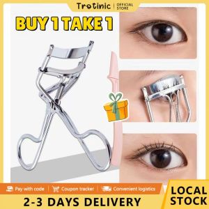 Trotinic 【buy1 take 1】Eyelashes Curler Wide Angle Electroplated Stainless Steel Comfortable Handle Make Up Eyelashes Curler Long-lasting Shaping Natural Curling Cosmetic Tools Wholesale Eye Makeup Accessories