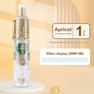 MMLUCK Keo hai Bút keo điểm nhấn Sức chứa lớn Độ nhớt cao Keo chấm ấn Thiết kế hợp thời trang Văn phòng phẩm Băng keo chỉnh sửa Dụng cụ học tập