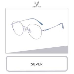 Gentle Fawn Kacamata Antiradiasi Blueray Sinar Biru Bahan Titanium Ringan Style Bulat Fashion Pria Dan Wanita Bisa Minus Photocromic Bluecromic 77132