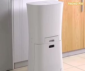 Kitchen Double Layer Large Trashcan Dustbin 71cm Wet Dry Sorting Wheels Storage Garbage