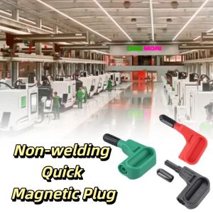 COUPLECOL Đỏ Đen Xanh Đầu dò kiểm tra từ tính Đầu nối chuối 4mm Thiết kế không cần hàn Đầu dò phía sau Kiểm tra nam châm Đầu từ tính Đầu dò nam châm Đồng hồ vạn năng kỹ thuật số