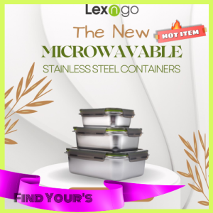 Popolar Pruduct Rust-Resistant Lexngo SUS316L Microwavable Stainless Steel Food Containers Lunchbox for Food Storage