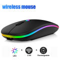 2.4G Wireless Mouse RGB Rechargeable Mice Wireless Computer Mause LED Backlit Ergonomic Gaming Mouse for Laptop PC. 