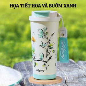 Cốc siêu giữ nhiệt có lọc trà inox 316 tráng gốm kháng khuẩn dung tích 520ml hàng nội địa Trung cao cấp