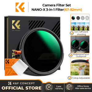 K&F CONCEPT NANO-X 3-in-1 Filters Kit Variable ND2-32&CPL&Black Mist 1/4 with 28 Multi-Coated for Camera Lens