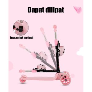 PROMO (BISA COD) Scooter Kickboard Skuter Otoped Anak Lampu Roda 3