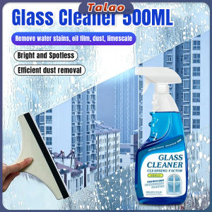 Talao 500ml Glass Cleaner Spray Water Stain Remover For Bathroom Mirror Window Car Windshield