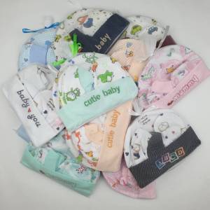 [มีคูปองส่งฟรี❗] หมวก ถุงมือถุงเท้า สำหรับเด็กแรกเกิด เซ็ตหมวก ลายน่ารัก ของใช้เด็กอ่อน ของเตรียมคลอด