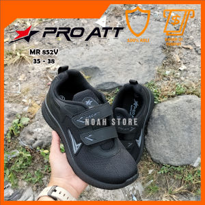 NOAH - Sepatu Sekolah PRO ATT MR 852V 35-38 /Sepatu Perekat /Sepatu Sekolah Hitam /Sepatu Sneakers Anak /Sepatu Keren /Sepatu Olahraga