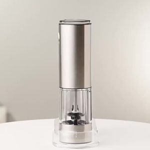 2PCS Electric Salt and Pepper Grinder Set Rechargeable Salt and Pepper Mills with Storage BaseUN