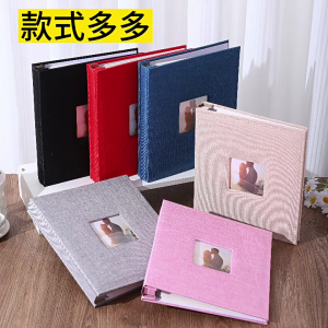 อัลบั้มรูปออกแบบโค้งพร้อมช่องใส่การ์ดหนา40ช่องปลอกหมอนผ้าลินินสามารถใช้ได้กับกล้องในทันที