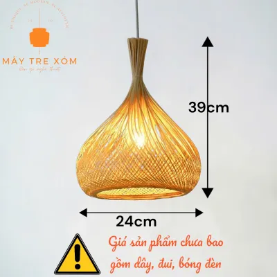 Đèn tre trụ đèn treo thả đèn tre thả trần trang trí decor