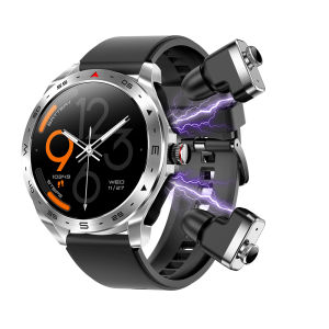 Rainbuvvy T95 สมาร์ทวอทช์พร้อมหูฟัง 1.52 นิ้วอัตราการเต้นของหัวใจความดันโลหิตการตรวจสอบการนอนหลับบลูทูธ 5.0 IP67 กันน้ําเสียง AI พร้อมแบตเตอรี่ 400mAh นาฬิกากีฬาสําหรับ Android IOS