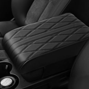 เบาะพักแขนรถยนต์ PU แบบหุ้มกันลื่น สำหรับคอนโซลกลาง ดีไซน์หรูหรา