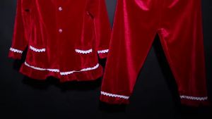 Mudbala Baby Boys Red Velvet Christmas Pyjamas Family Classic Luxury Toddler Girls Sibling Matching Kids Pajamas Set2026