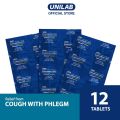 Unilab Solmux Advance 12 Tablets - Cough with Phlegm Medicine, Carbocisteine with Zinc for Added Immunity. 
