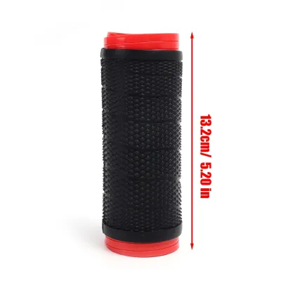 Silicone Motorcycle Handlebar Grip Cover Black Diamond Texture Anti Slip Shock Absorbing Handle Sleeve for E-Bike Scooter Bike