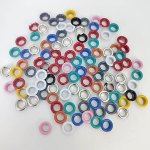 100 Pcs Metal Eyelets 5mm Inner Diameter Air Eye Round Shape Eyelet for DIY Scrapbooking Making Craft Leather Decor