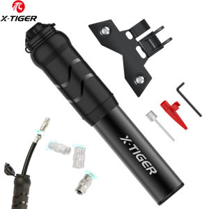X-TIGER Mini Bike Pumps Portable High Pressure Bicycle Air Pump Presta and Schrader Adapter Lightweight Bike Pump