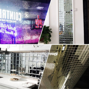 [Sirola] สติกเกอร์กระเบื้องโมเสคกระจกขนาด4x100ซม. แบบ DIY สติกเกอร์ติดผนังอะคริลิคทรงสี่เหลี่ยมขนาดเล็กมีกาวในตัวงานฝีมือตกแต่งบ้านงานปาร์ตี้