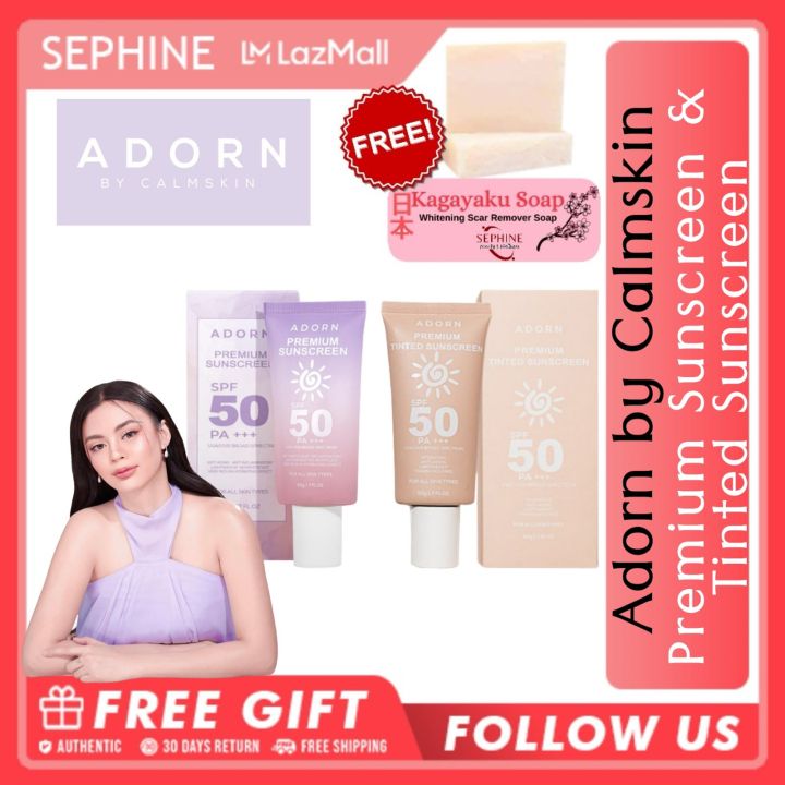 ADORN BY CALMSKIN PREMIUM SUNSCREEN & TINTED SUNSCREEN SPF50 | Lazada PH