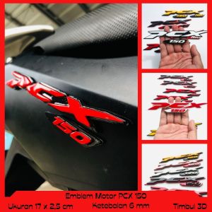 EMBLEM MOTOR PCX 150 BUKAN STIKER ATAU AKRILIK VARIASI TIMBUL 3D BAHAN FIBERGLASS