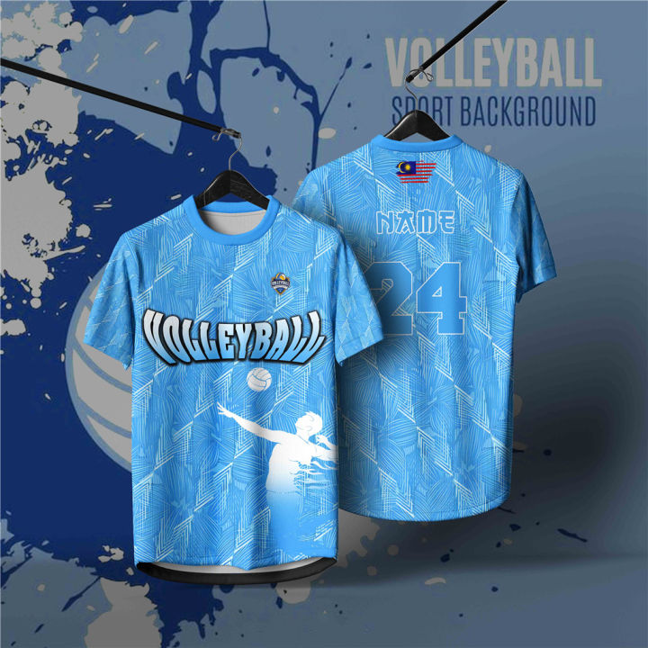 Custom Name Number NEW VOLLEYBALL Jersey Design baju lelaki Team Shirt ...