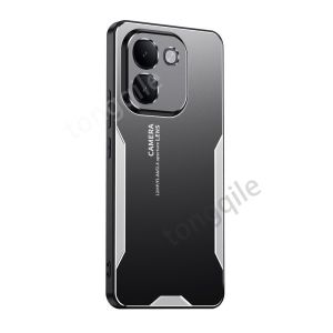 Metal Case For Vivo V80 Lite V80Lite 5G 2026 Soft TPU Edge Phone Casing Matte Back Cover Shockproof Bumper Simple Fashion Anti Drop No Fingerprint