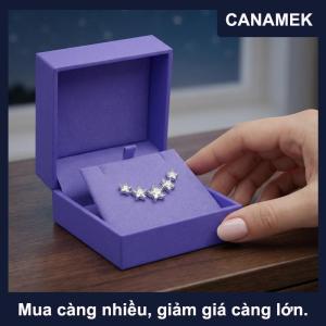 【CANAMEK】 Trang nhã màu bạc Zircon Sao Bông tai đinh tán cho phụ nữ bắt mắt đồ trang sức cho kỳ nghỉ hoặc buổi tối sự kiện