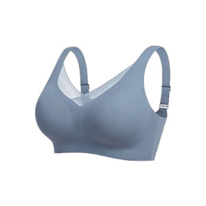 【OFFICIAL】Veimia Seamless Mesh Neckline Bra Seamless Lightweight Bra Underwear Lightweight Sponge Bra Pads 2-in-1 Bra