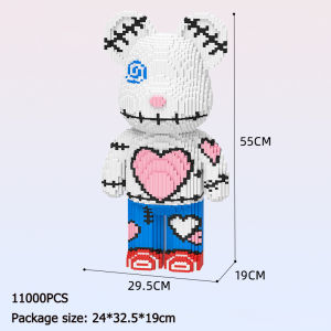 FENAFE【♥️️️BEST♥️】11000PCS Violent Bear Block Toys Cartoon Block Kuromi / Strawberry Bear /  Doraemon 3D Model Nano Block Toys DIY Block Toys Birthday Gift Christmas Gift