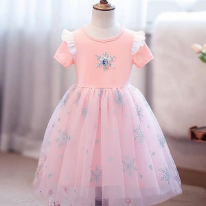 Girls Dress New Frozen Elsa Dresses Cotton Sequins kids Princess Skirt elegant Children party dress