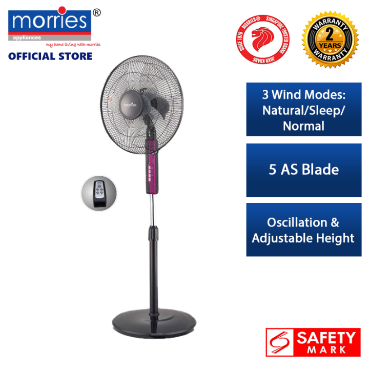 Morries 16 Inch Remote Stand Fan MS-525SFTR (24 Month Warranty ...