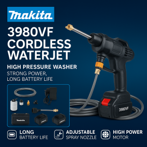 MAKITA 999VF Cordless Pressure Washer with High Pressure Water Jet Foam Washer and Metal Fine Filter - New