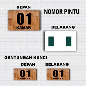 Gantungan Kunci Pintu Nomor Kamar Kos Hotel Penginapan Loker