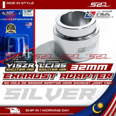 Racing Exhaust Adapter NLK Y15 Y15ZR LC135 Exciter 135 150 32MM 35MM No Hole 02 Sensor Adaptor Head Exhaust Joint CNC